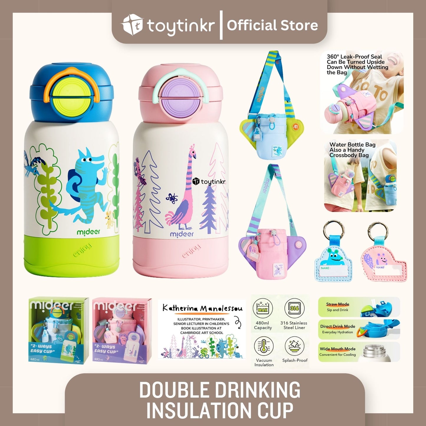Mideer Double Drinking Insulation Cup by Toytinkr