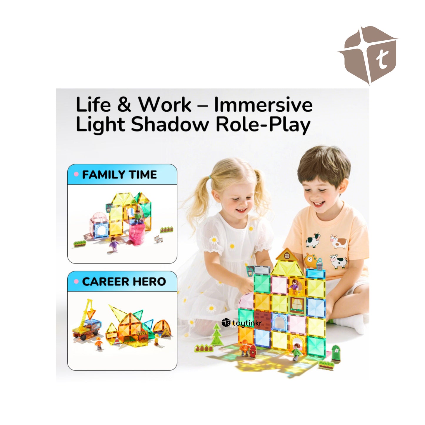 Mideer Colorful Magnetic Tiles - Hero Squad by Toytinkr