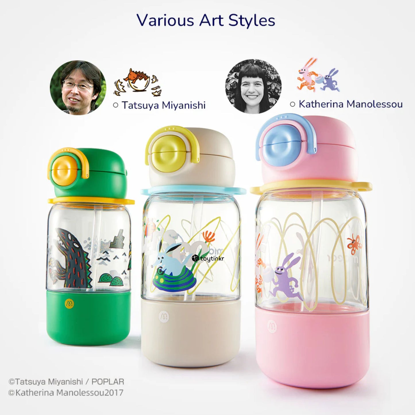 Mideer Personalized Portable Double Drinking Bottle - Gray by Toytinkr