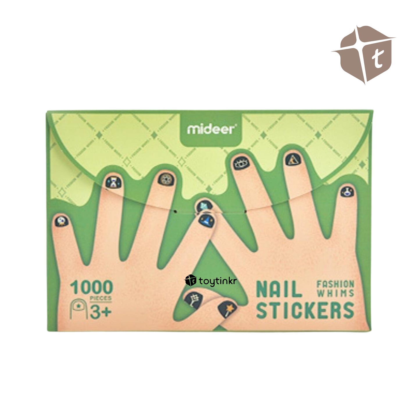 Mideer Envelope Nail Stickers 1000 Pieces - Green by Toytinkr