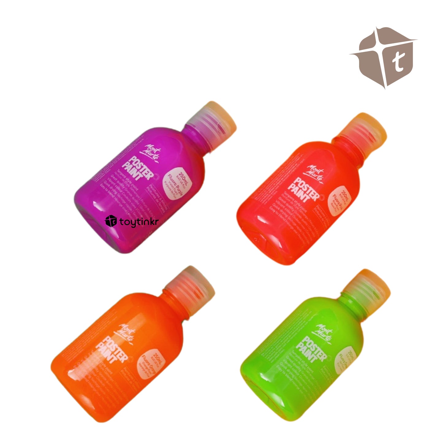 Mont Marte Poster Paint- Fluoro (250ml) by Toytinkr