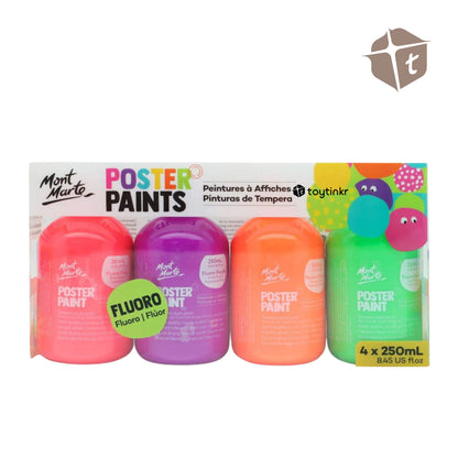 Mont Marte Poster Paint- Fluoro (250ml) by Toytinkr