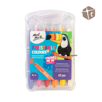 Mont Marte Twistable Colour Crayons - 12 Colors by Toytinkr