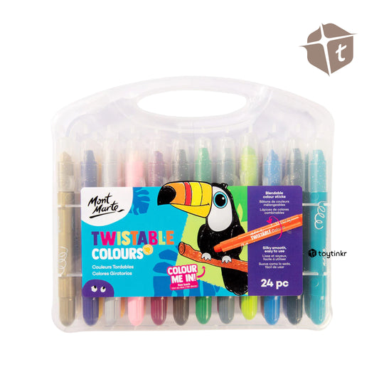 Mont Marte Twistable Colour Crayons - 24 Colors by Toytinkr