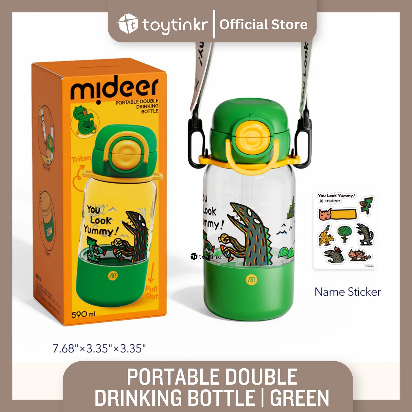 Mideer Portable Double Drinking Bottle by Toytinkr