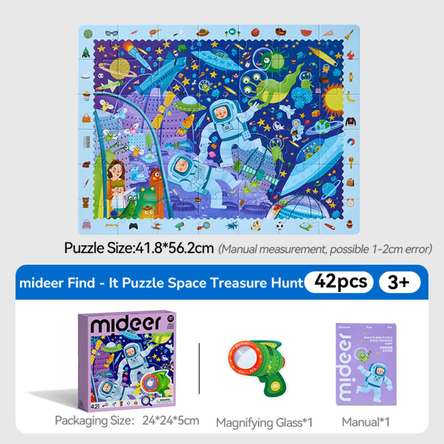 Mideer Build and Seek Puzzle - Space Treasure Hunt by Toytinkr