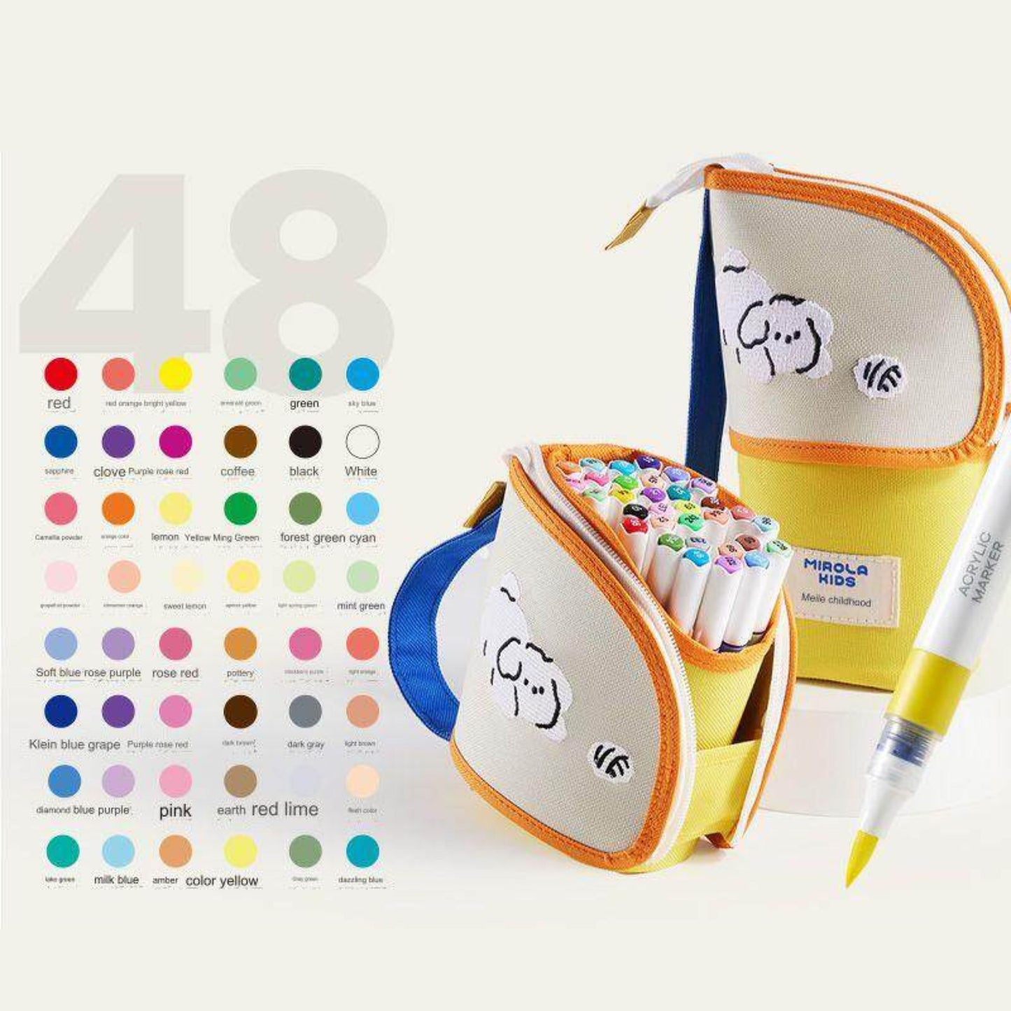 Jar Melo Brightly Acrylic Markers - 48 Colors by Toytinkr