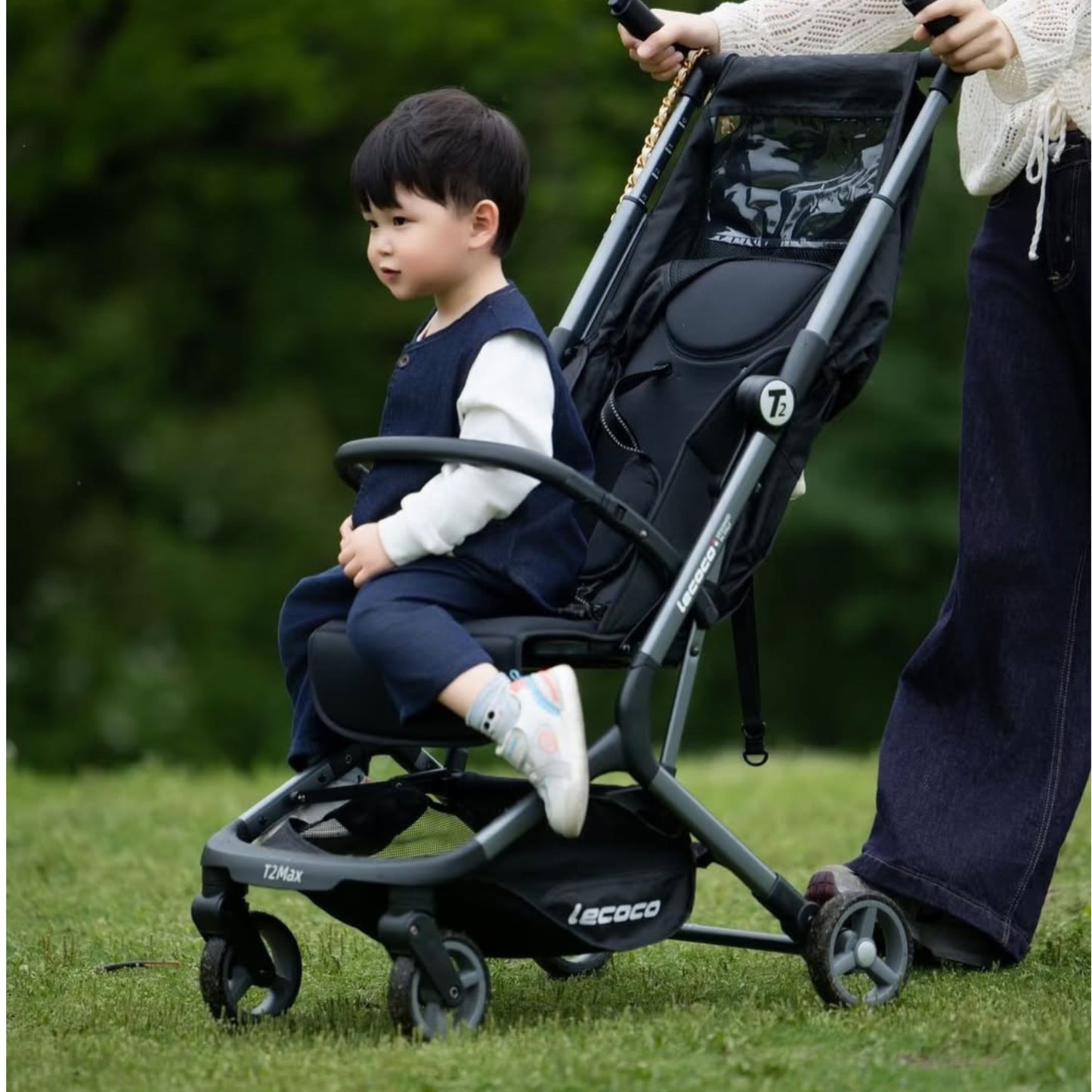 Lecoco Foldable Strollers - Black by Toytinkr
