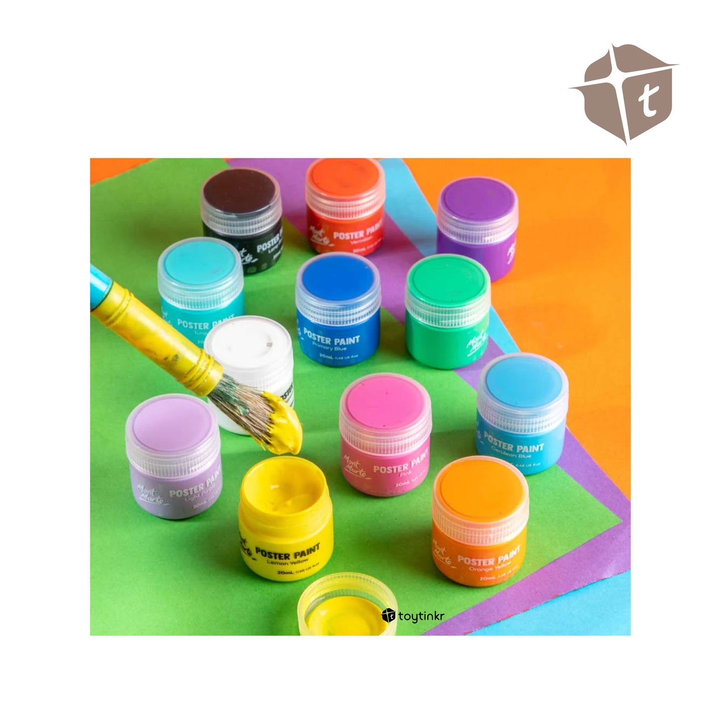 Mont Marte Poster Paint - 12 Colors 20ml by Toytinkr
