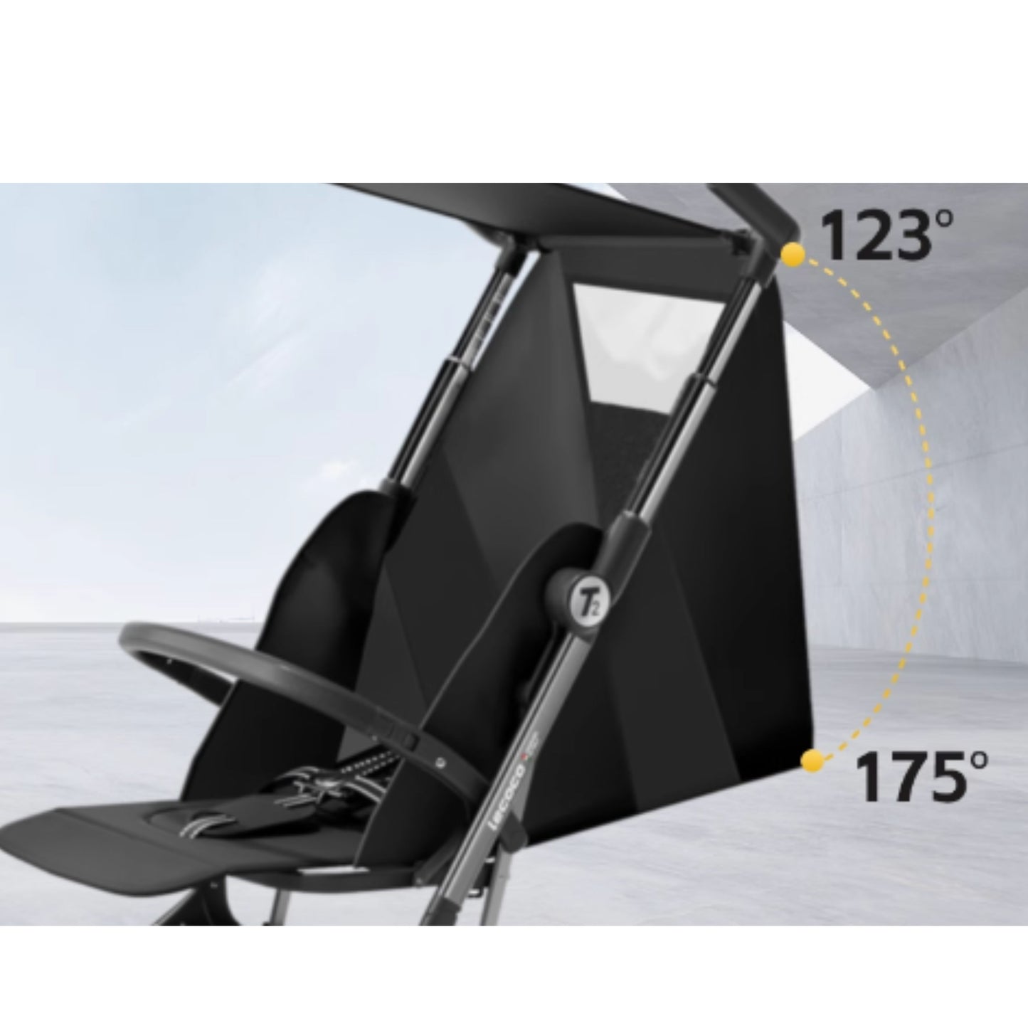 Lecoco Foldable Strollers - Black by Toytinkr