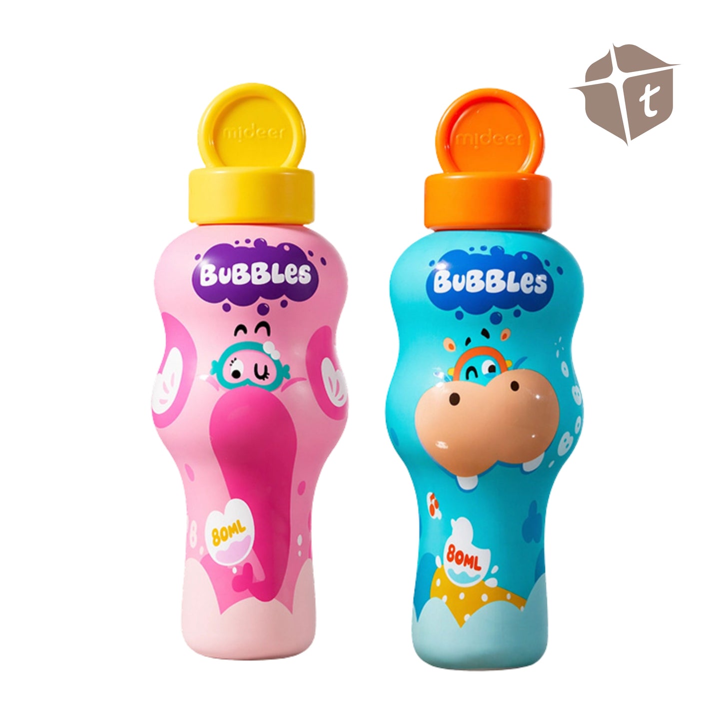 Mideer Bubble Phial 80ml - Hippo and Elephant by Toytinkr
