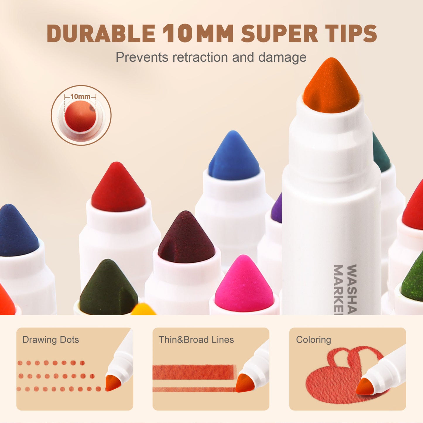 Jar Melo Personalized Portable Washable Markers - 24 Colors by Toytinkr