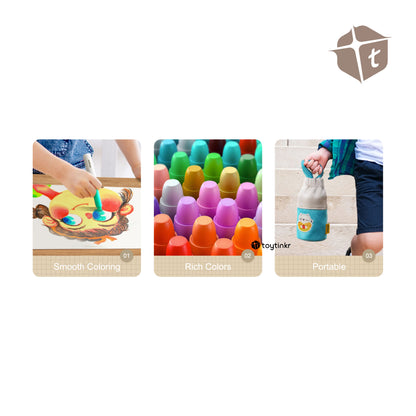 Jar Melo Portable Silky Crayon Pen Bag - 36 Colors by Toytinkr