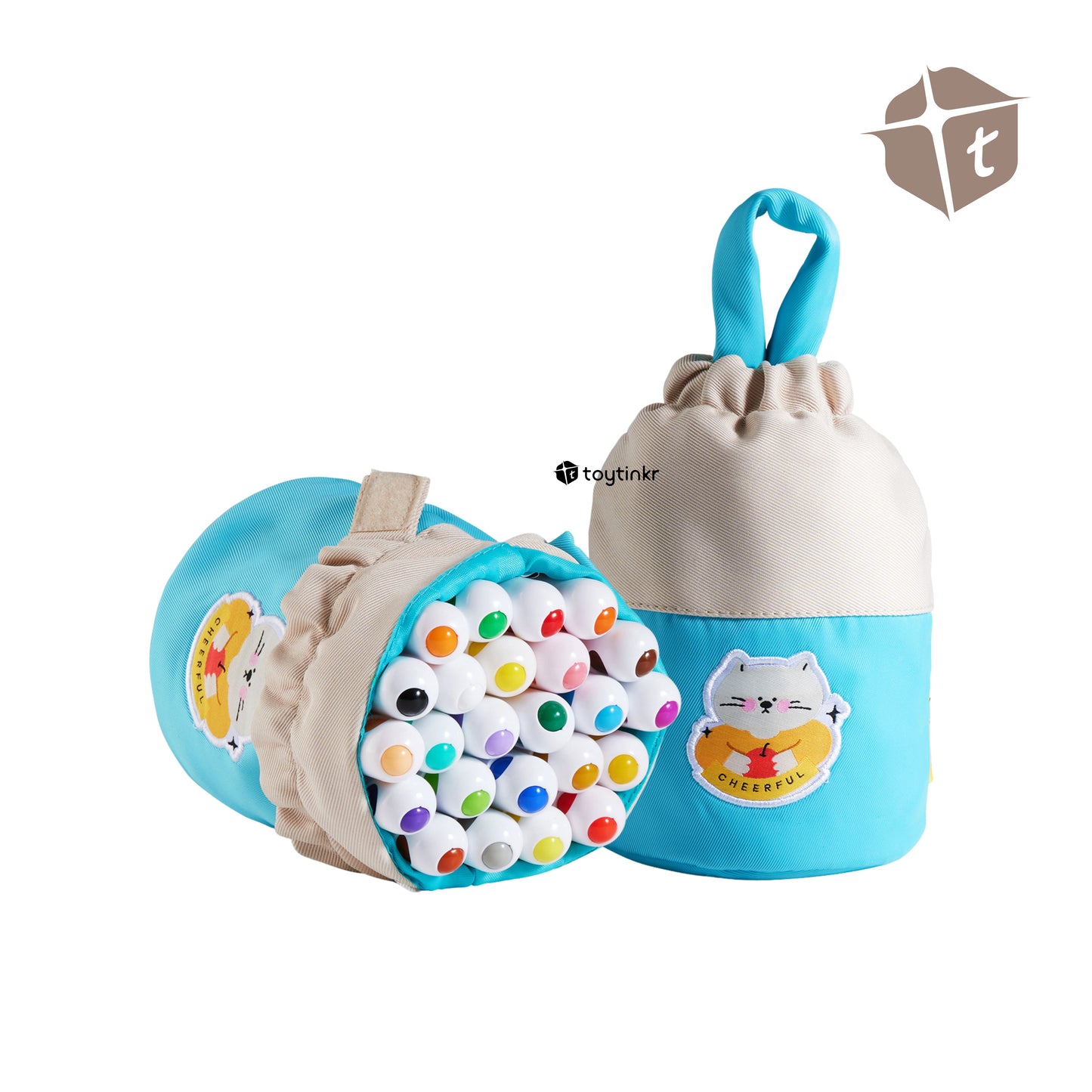 Jar Melo Portable Silky Crayon Pen Bag - 24 Colors by Toytinkr