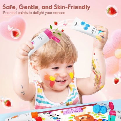 Jar Melo Scented Finger Paint - 12 Colors by Toytinkr
