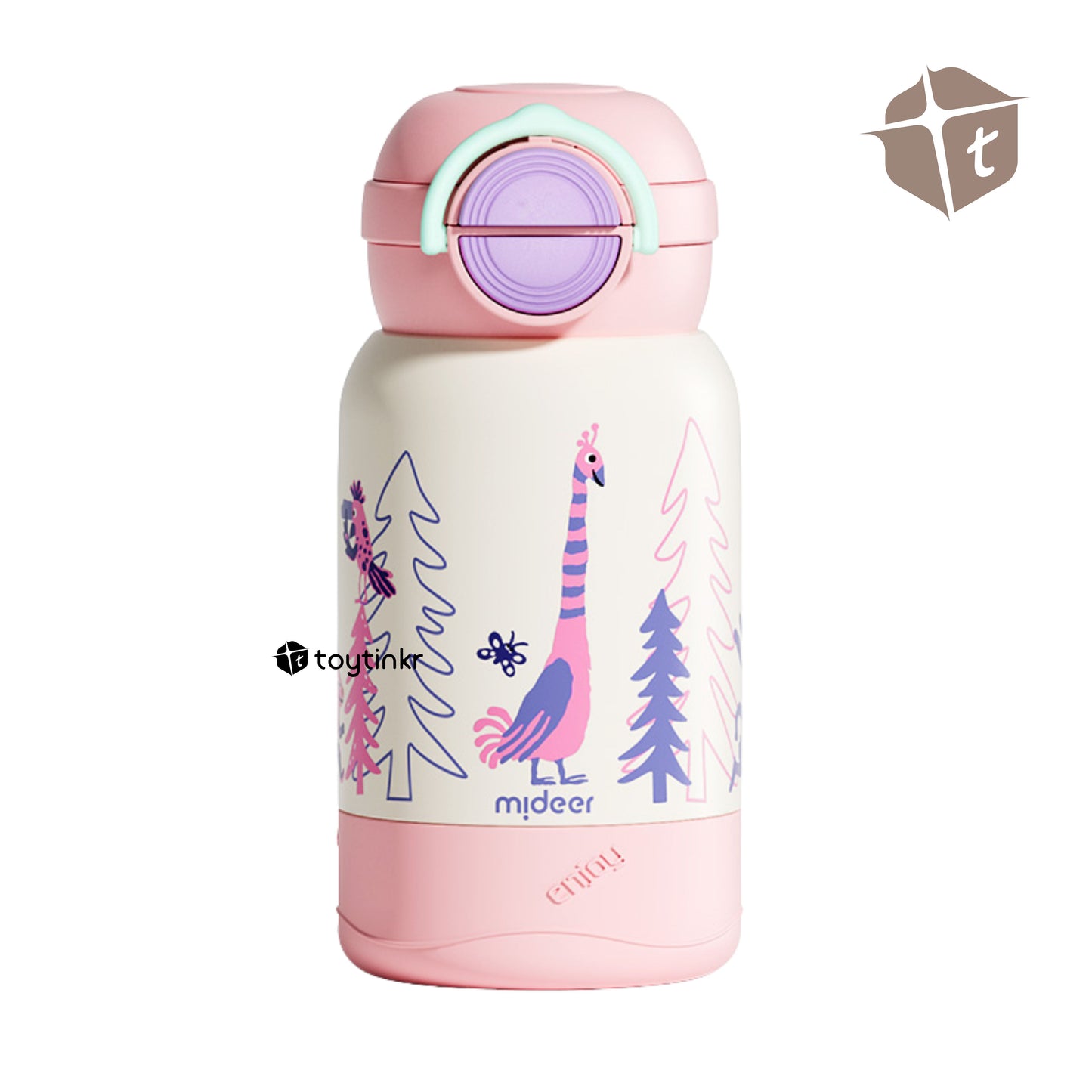 Mideer Double Drinking Insulation Cup - Pink by Toytinkr