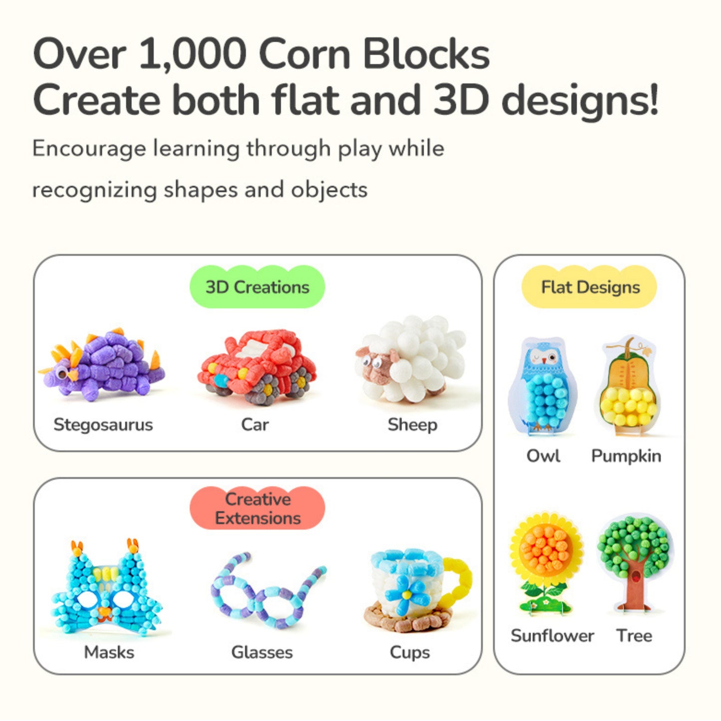 Mideer Maize Mosaic Blocks - 1000pc by Toytinkr