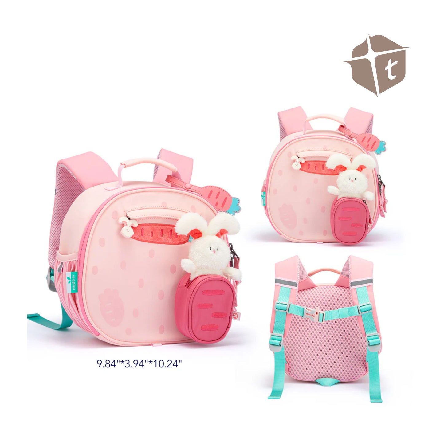 Mideer Snuggle Square Backpack - Pink by Toytinkr