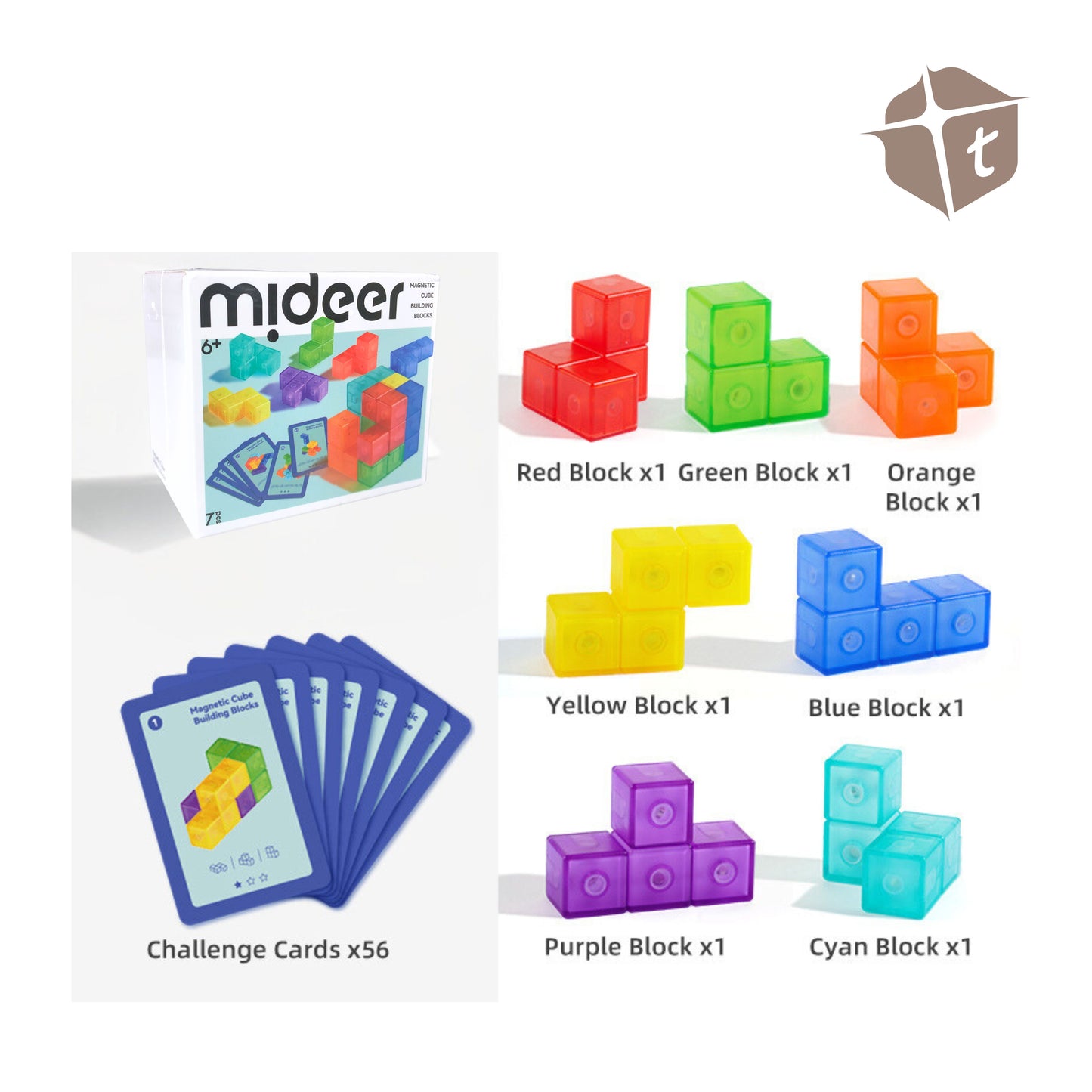 Mideer Magnetic Cube Building Blocks by Toytinkr