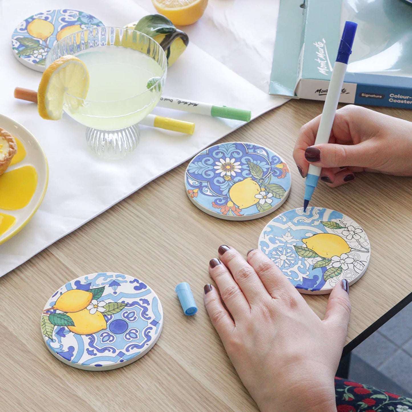Mont Marte Colour in Ceramic - Coaster Set by Toytinkr
