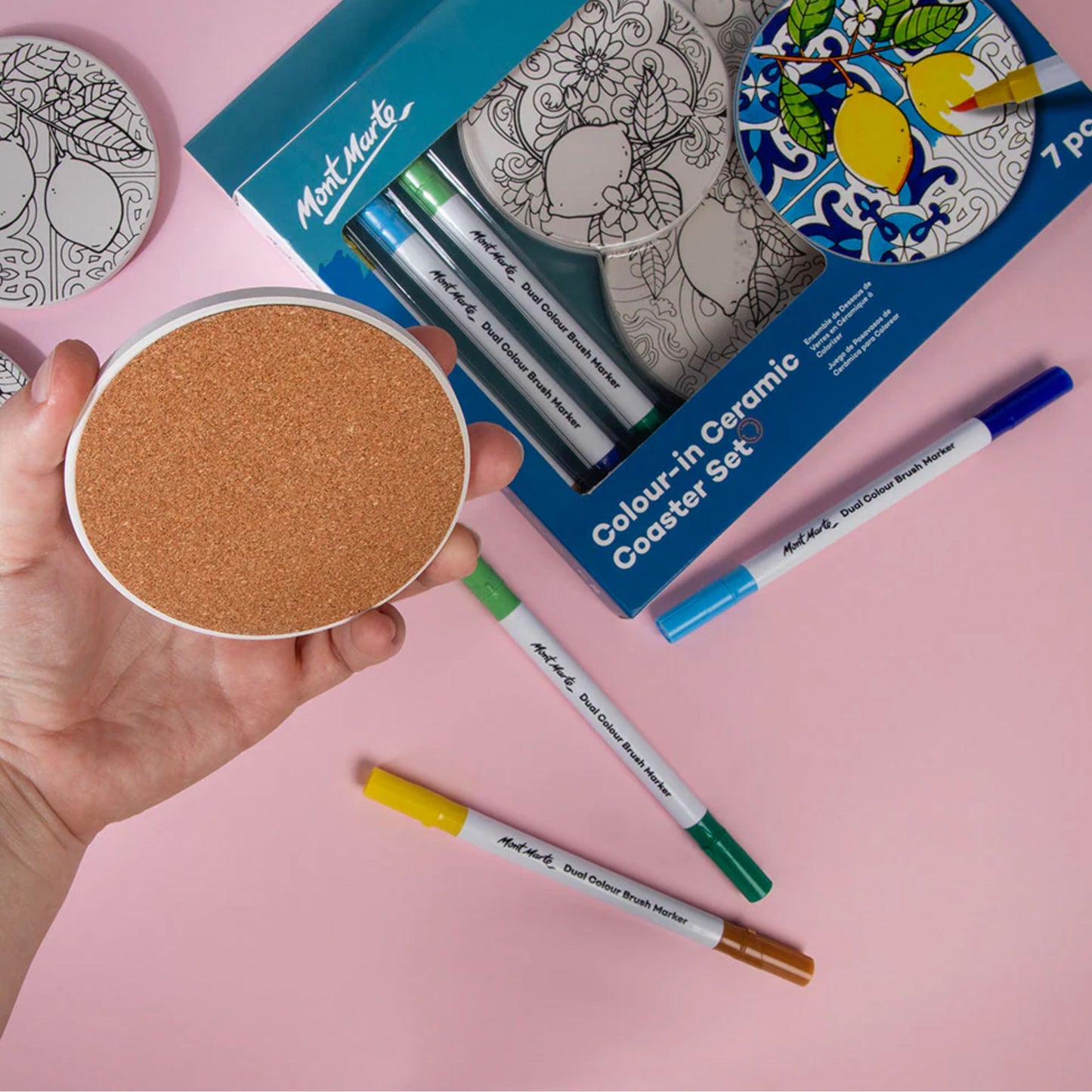 Mont Marte Colour in Ceramic - Coaster Set by Toytinkr