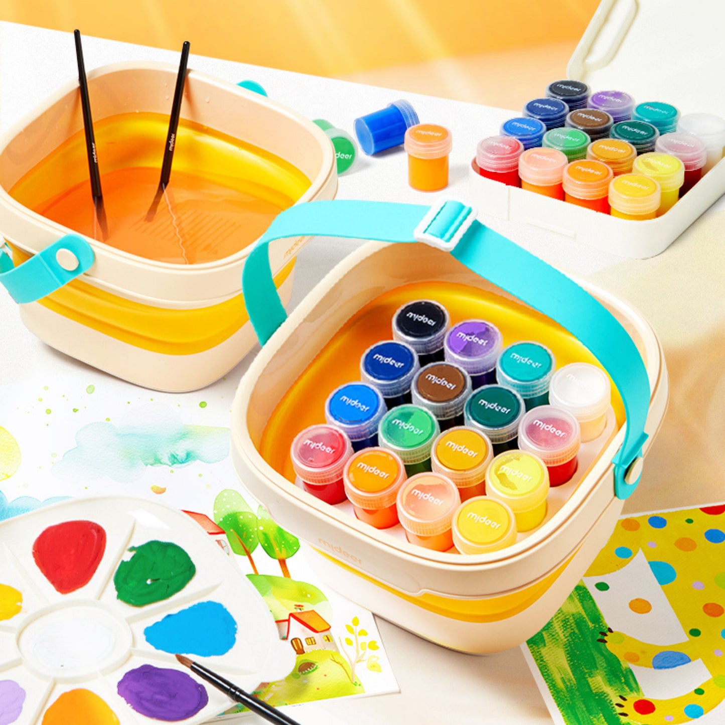 Mideer Portable Gouache Paint Bucket Set by Toytinkr