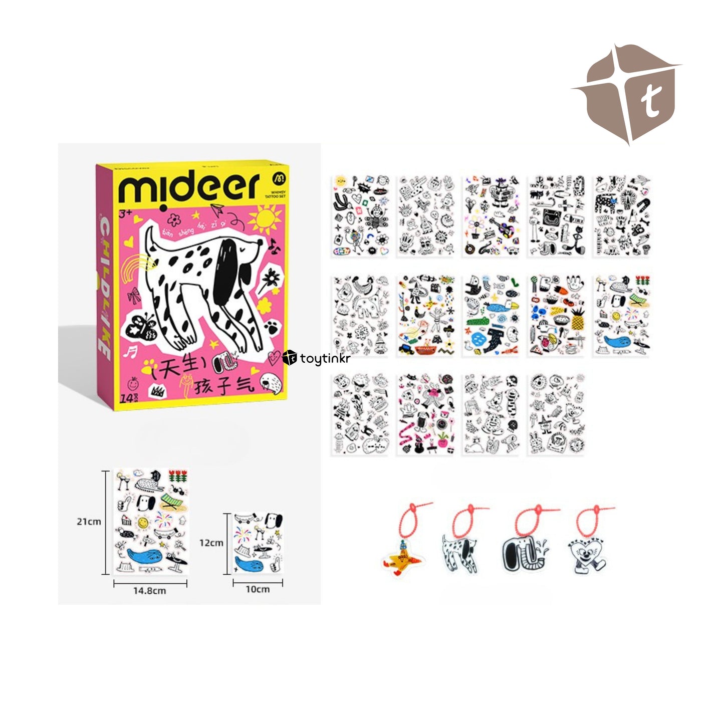 Mideer Childish Tattoo Stickers - Girl (Set) by Toytinkr