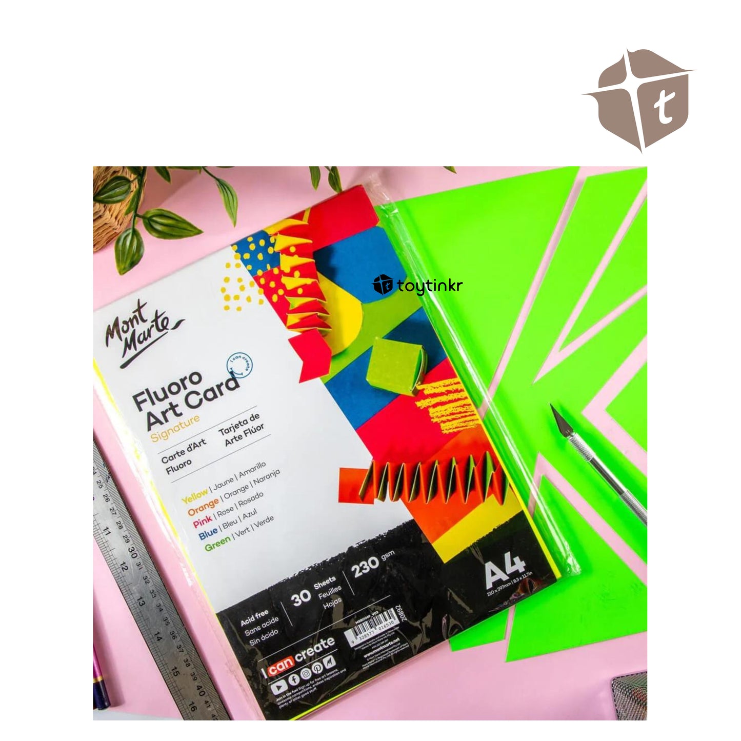 Mont Marte Fluoro Art Card Signature A4 By Toytinkr