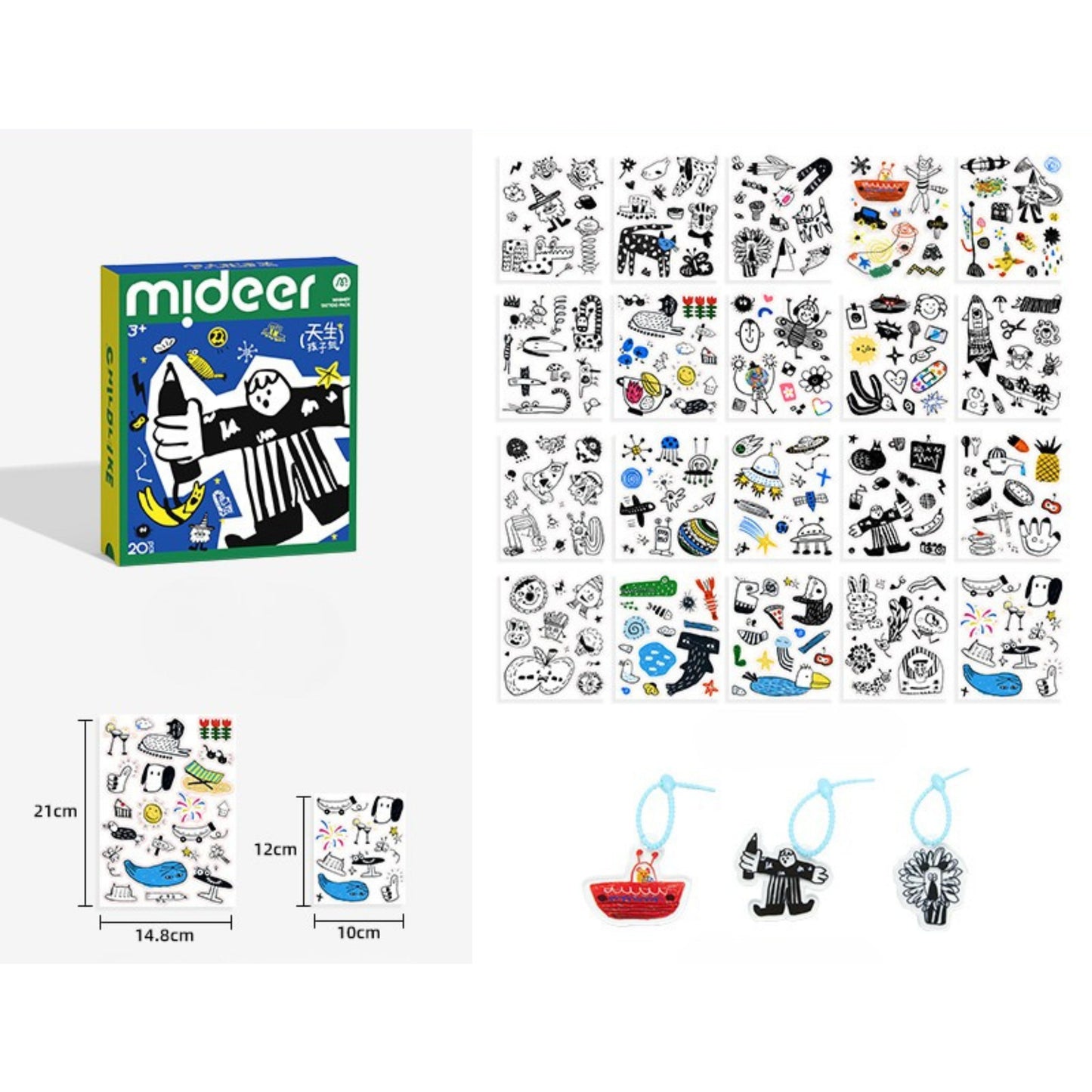 Mideer Childish Tattoo Stickers - Boy (Pack) by Toytinkr