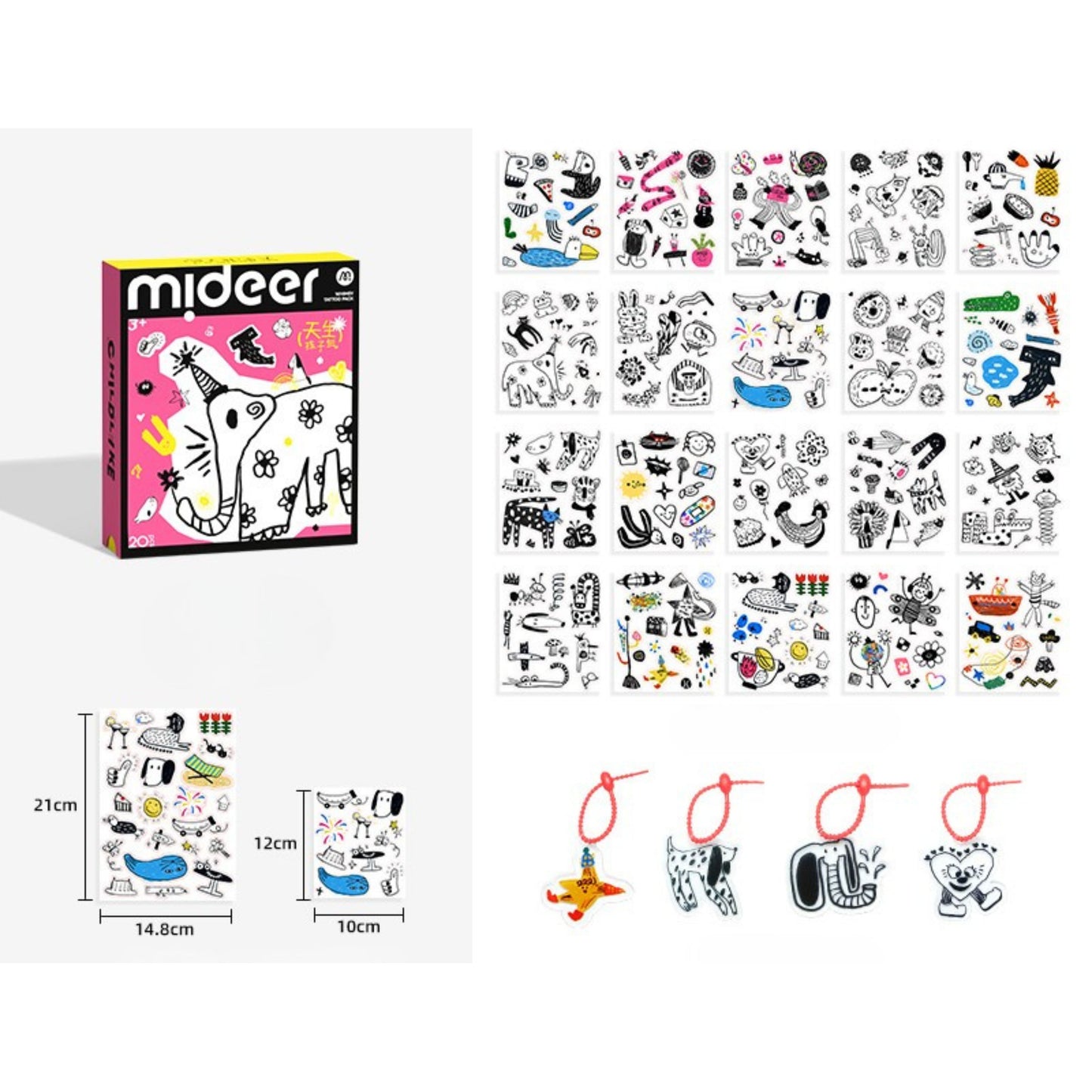 Mideer Childish Tattoo Stickers - Girl (Pack) by Toytinkr