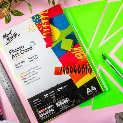 Mont Marte Fluoro Art Card Signature A4 By Toytinkr