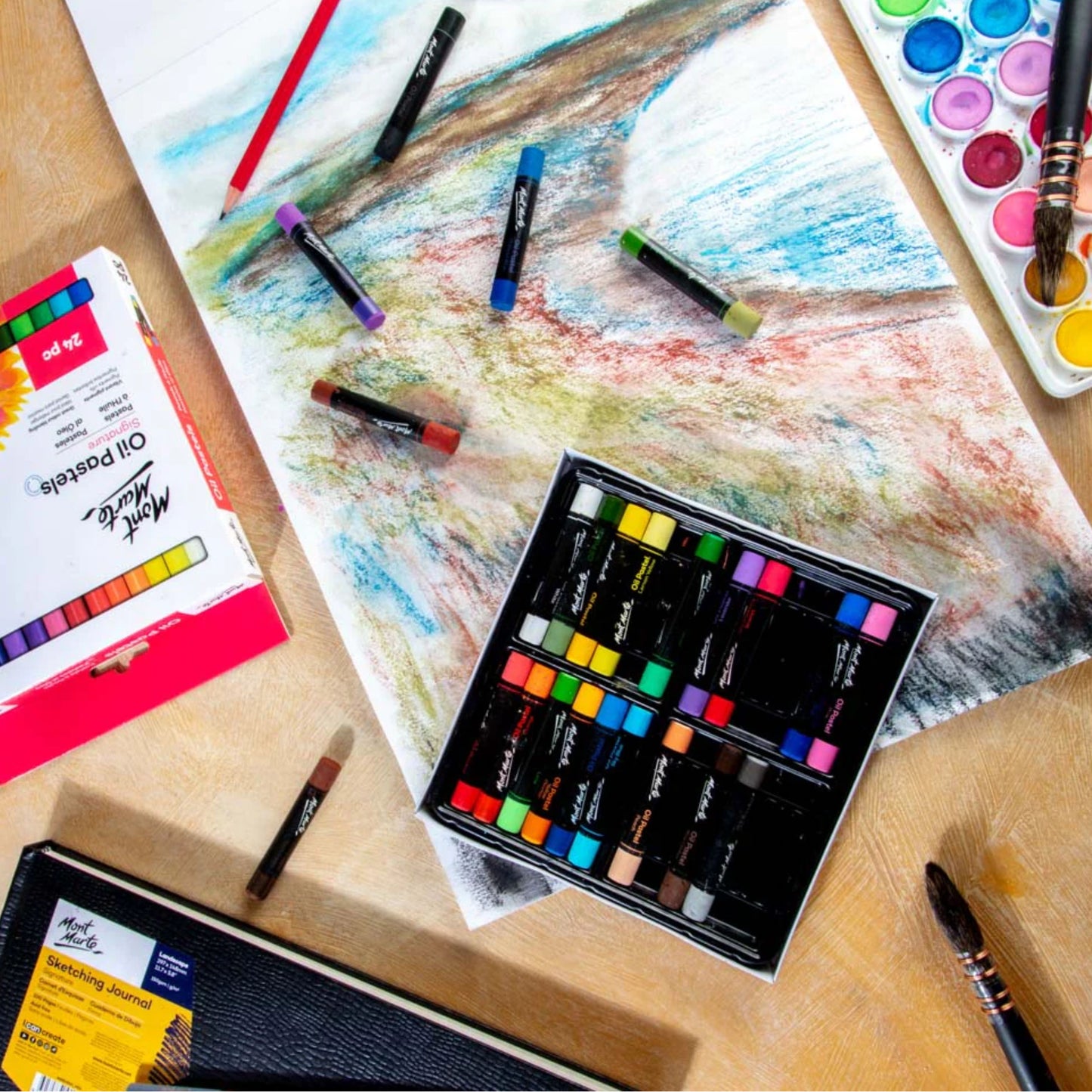 Mont Marte Oil Pastel Signature - 12 Colors by Toytinkr
