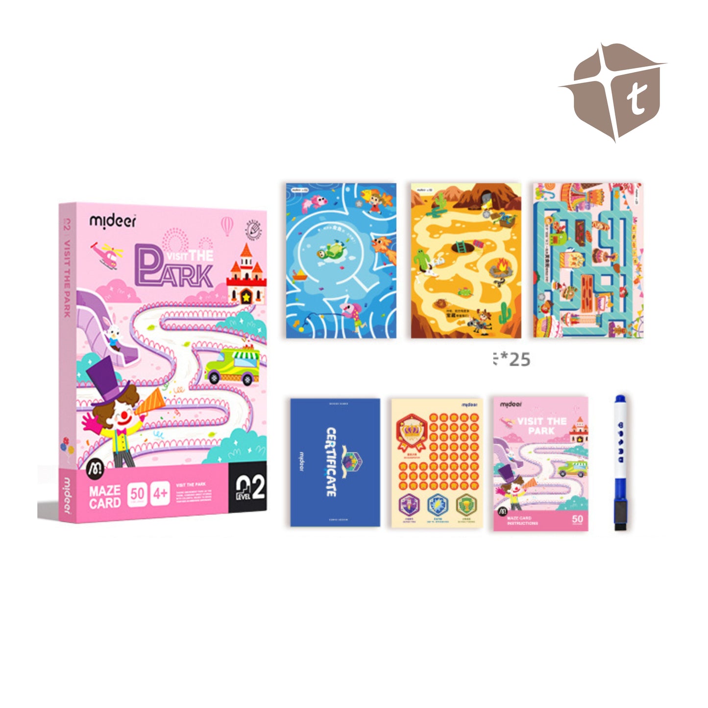 Mideer Level UP Maze Cards - Lv2 Visit the Park by Toytinkr