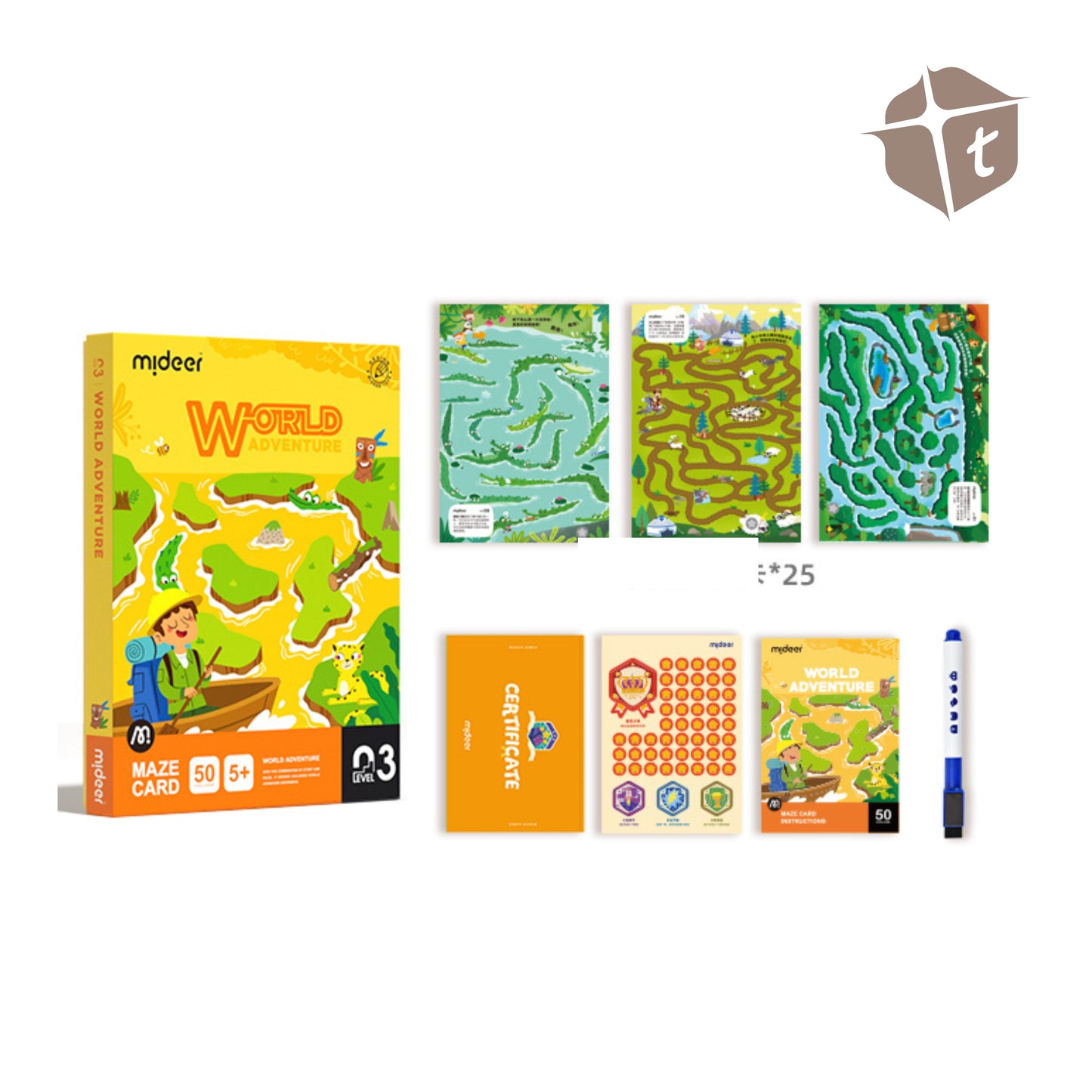 Mideer Level UP Maze Cards - Lv3 World Adventure by Toytinkr