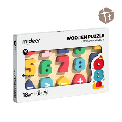 Mideer Wooden Puzzle - Let's Learn Numbers by Toytinkr