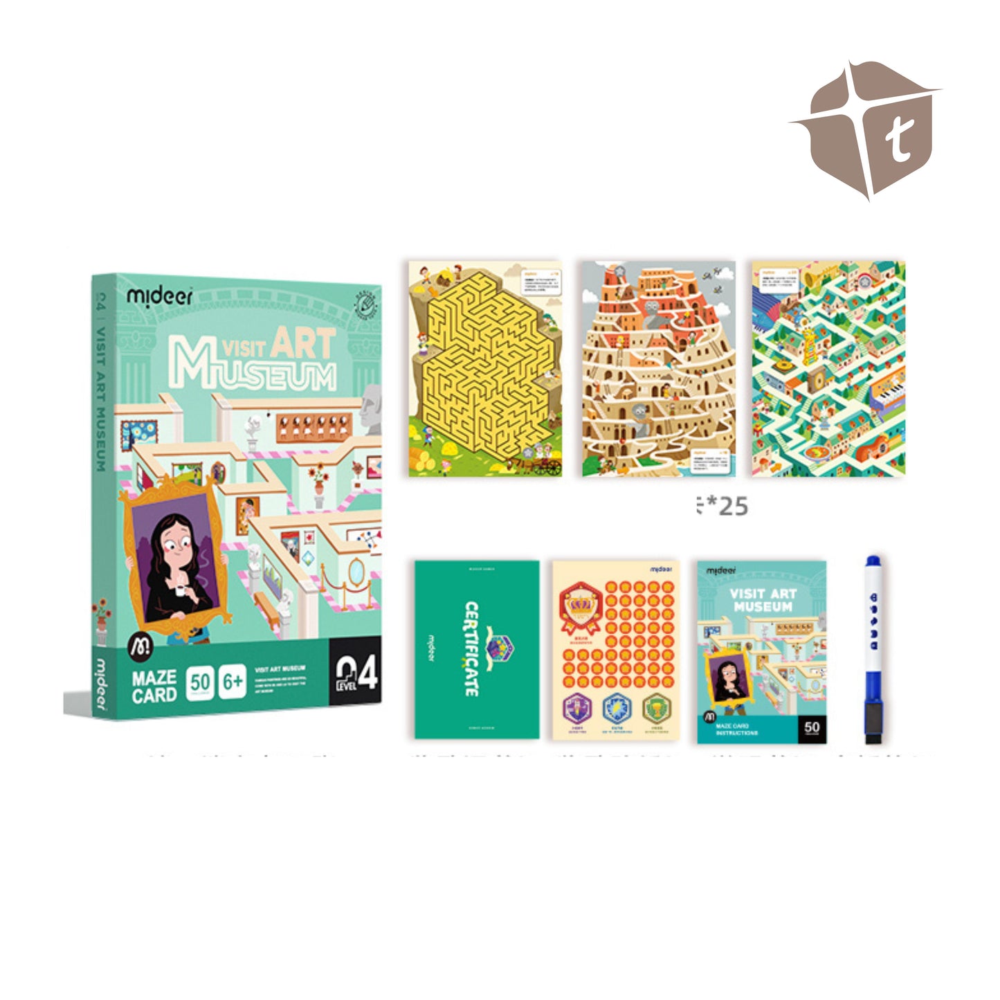 Mideer Level UP Maze Cards - Lv4 Visit Art Museum by Toytinkr