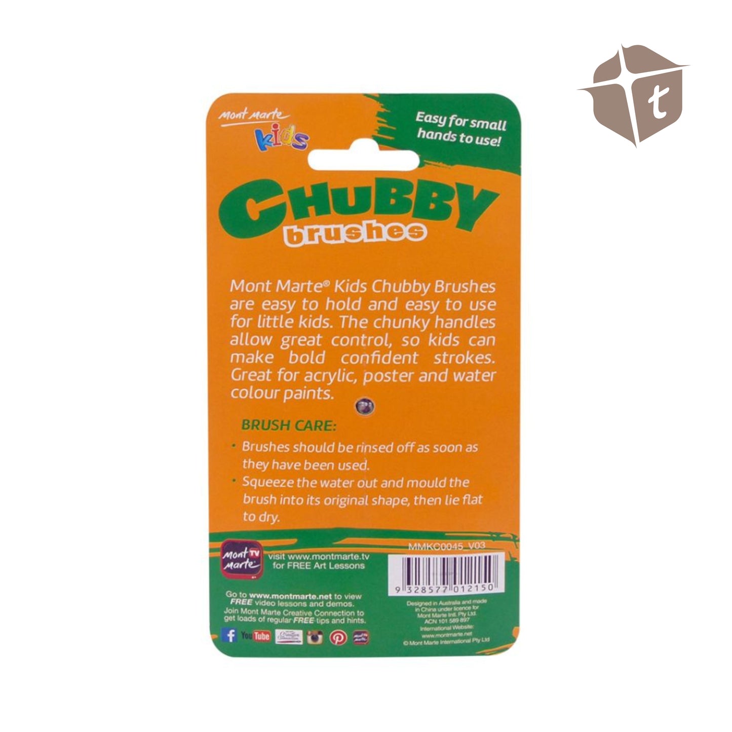 Mont Marte Chubby Bristle Brushes by Toytinkr
