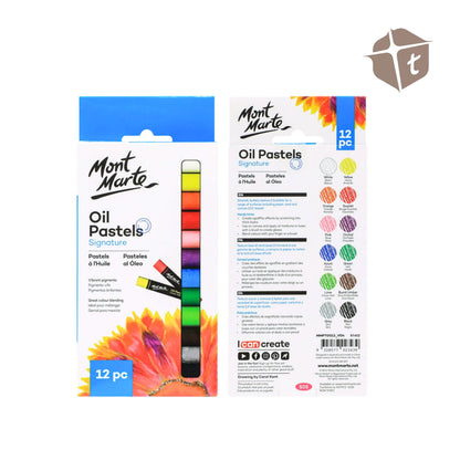 Mont Marte Oil Pastel Signature - 12 Colors by Toytinkr
