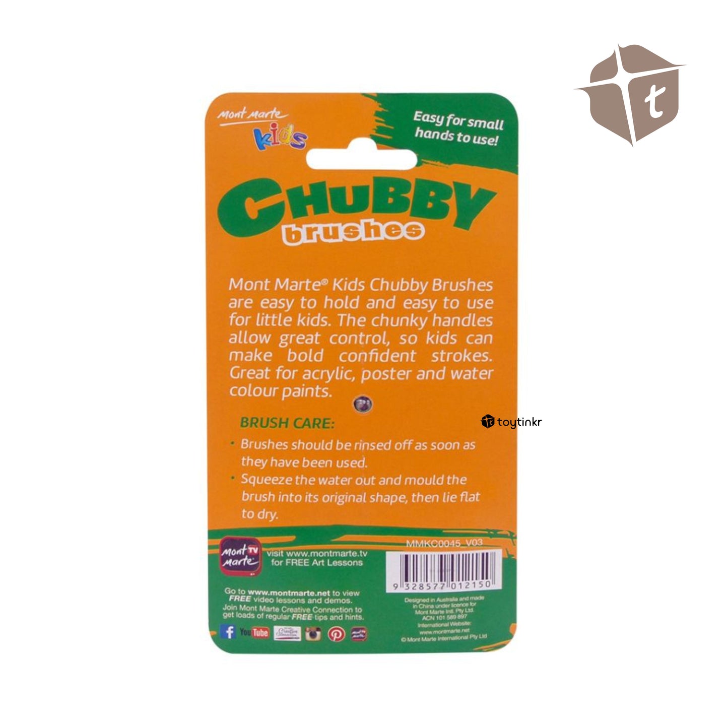 Mont Marte Chubby Bristle Brushes by Toytinkr