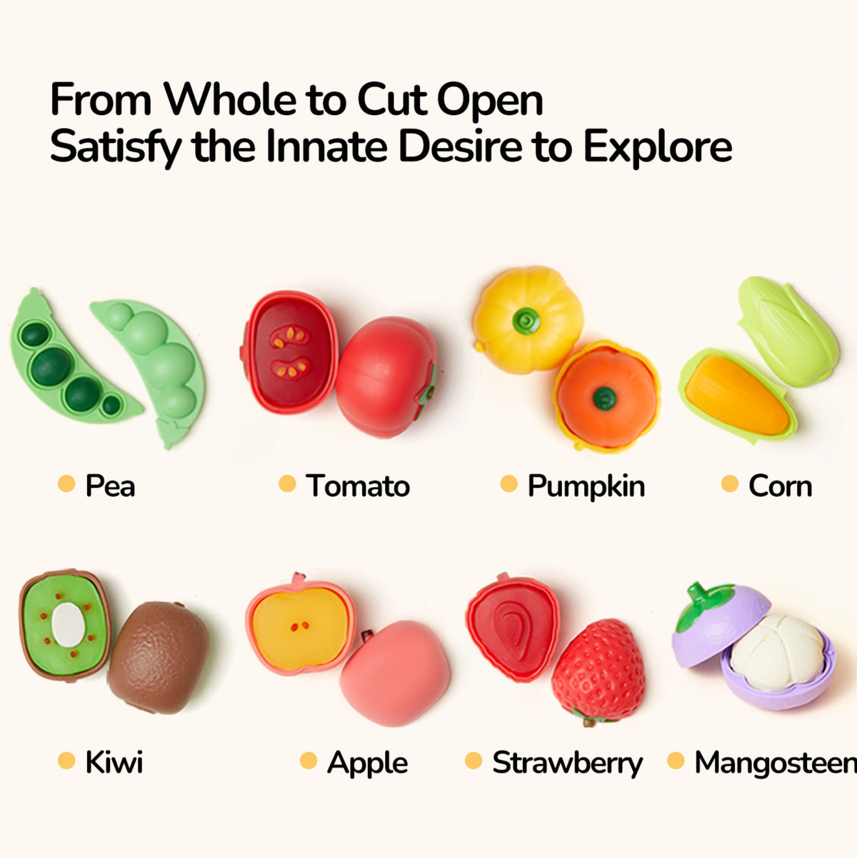 Mideer Mellow Dough - Fruits and Veggie Playset by Toytinkr