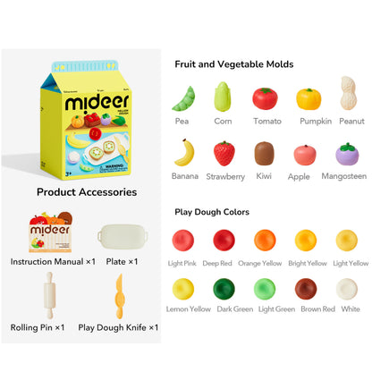 Mideer Mellow Dough - Fruits and Veggie Playset by Toytinkr