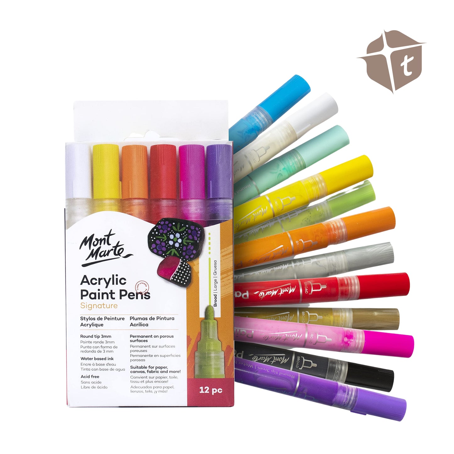 Mont Marte Acrylic Paint Pens 12pc by Toytinkr