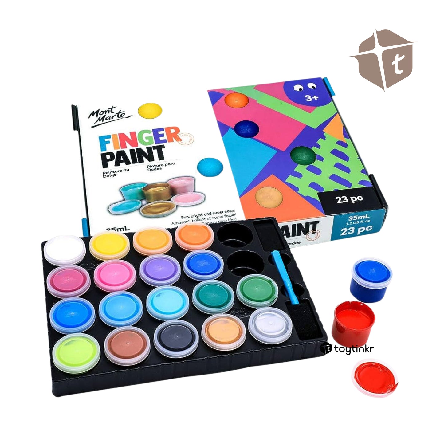 Mont Marte Finger Paint Set 23pc By Toytinkr