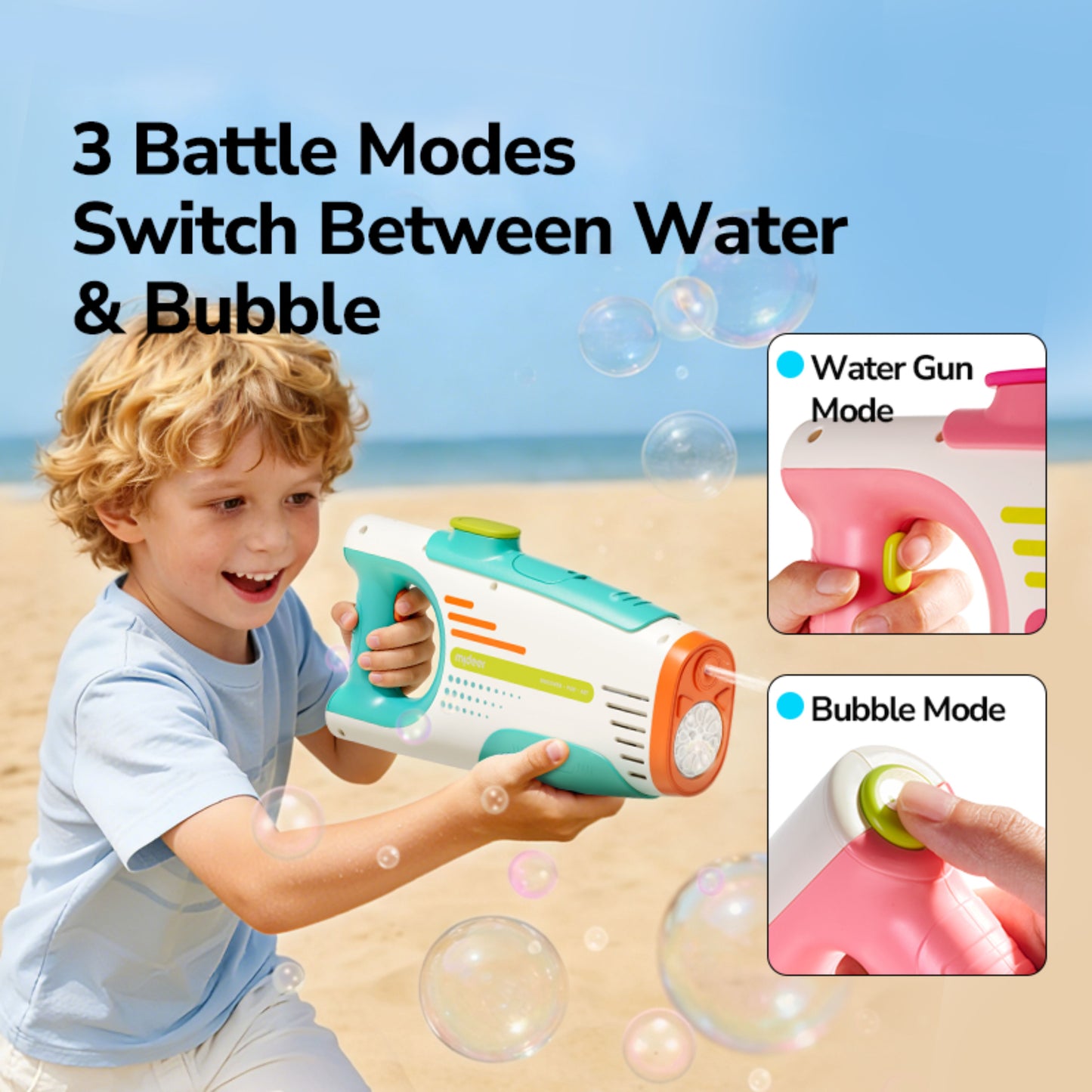 Mideer 2 in 1 Bubble Water Blaster by Toytinkr