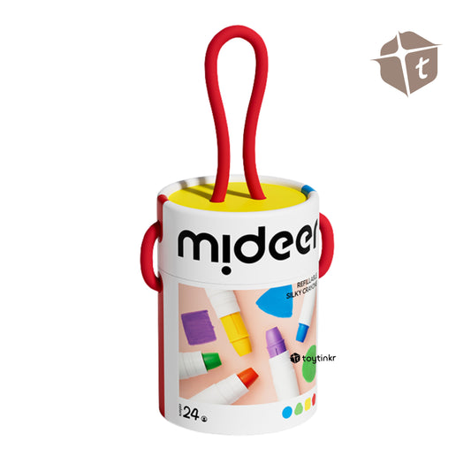 Mideer Washable Refillable Silky Crayons - 24 Colors by Toytinkr