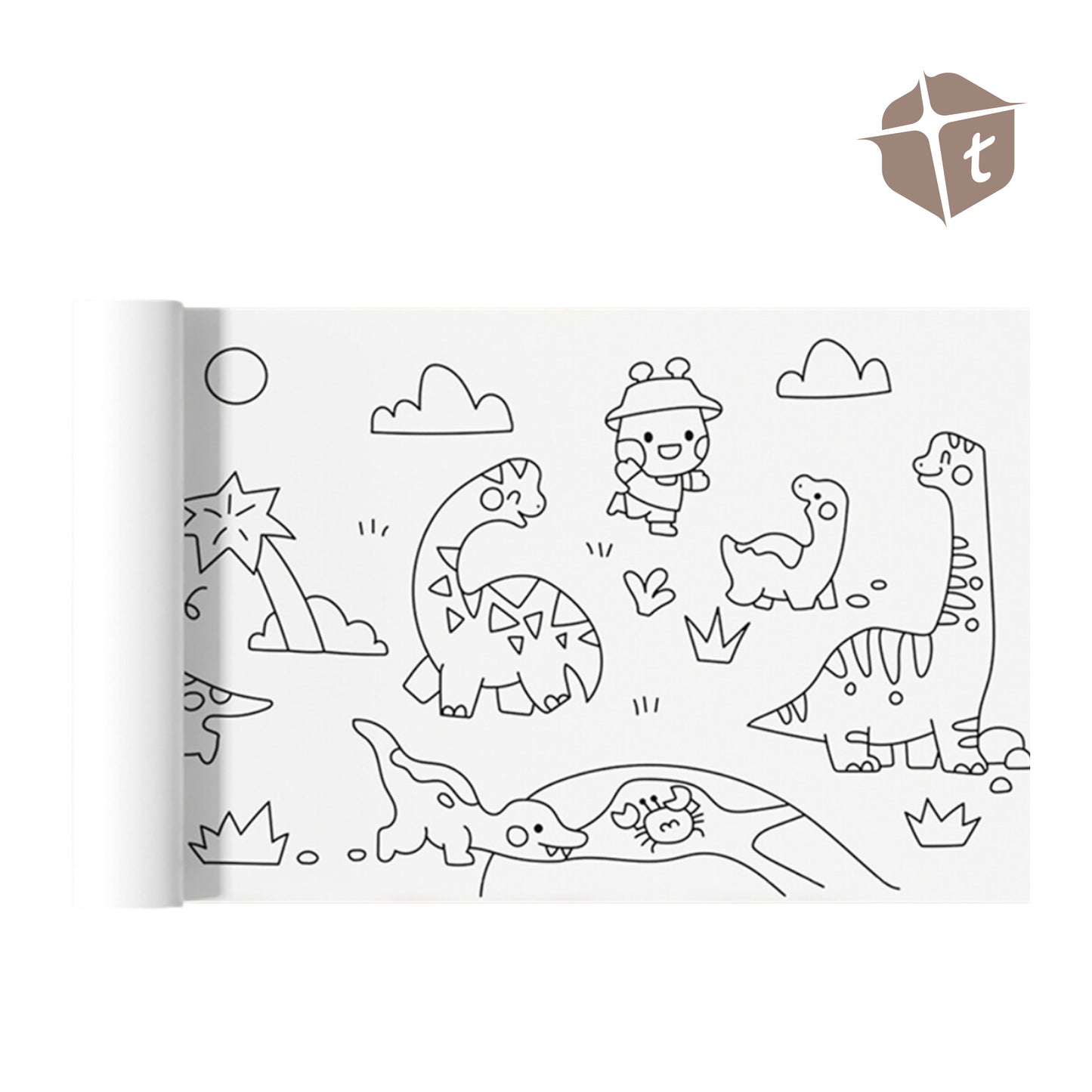 Jar Melo Sticky Coloring Poster - Dinosaur by Toytinkr