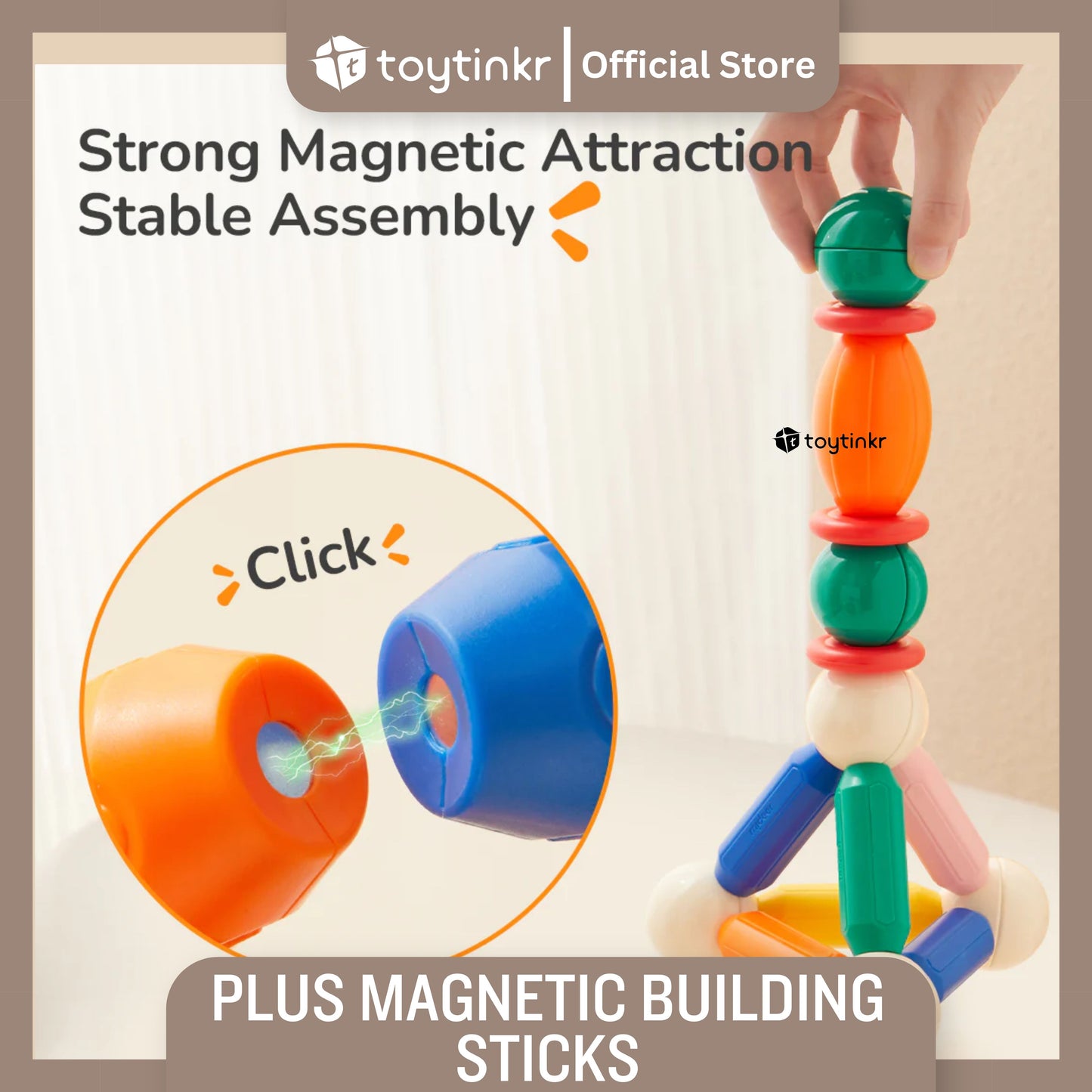 Mideer Plus Building Magnetic Sticks by Toytinkr
