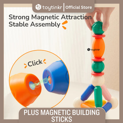 Mideer Plus Building Magnetic Sticks by Toytinkr