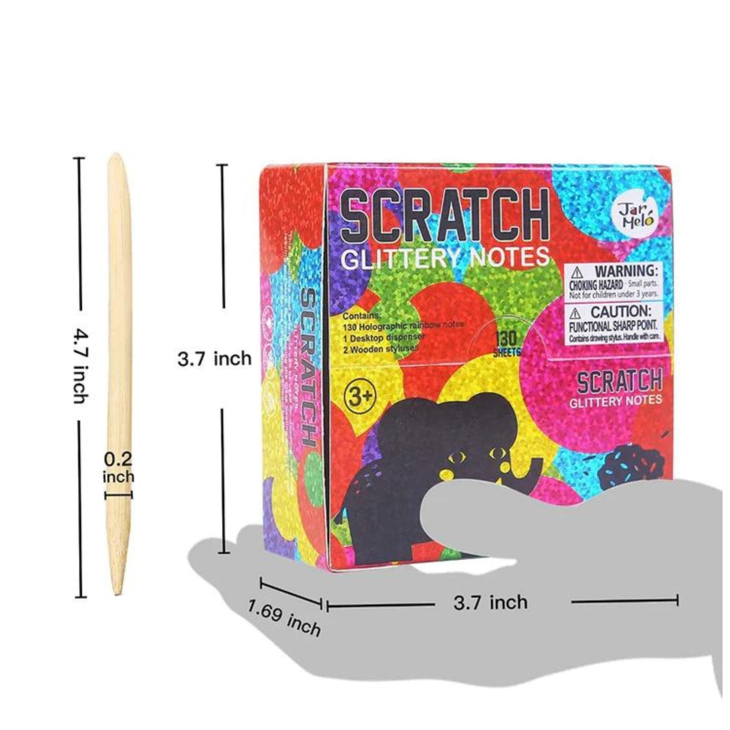 Jar Melo Scratch Note Cards - Glittery Note by Toytinkr