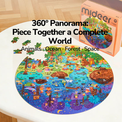 Mideer Panoramic Puzzle - Day in the Forest by Toytinkr